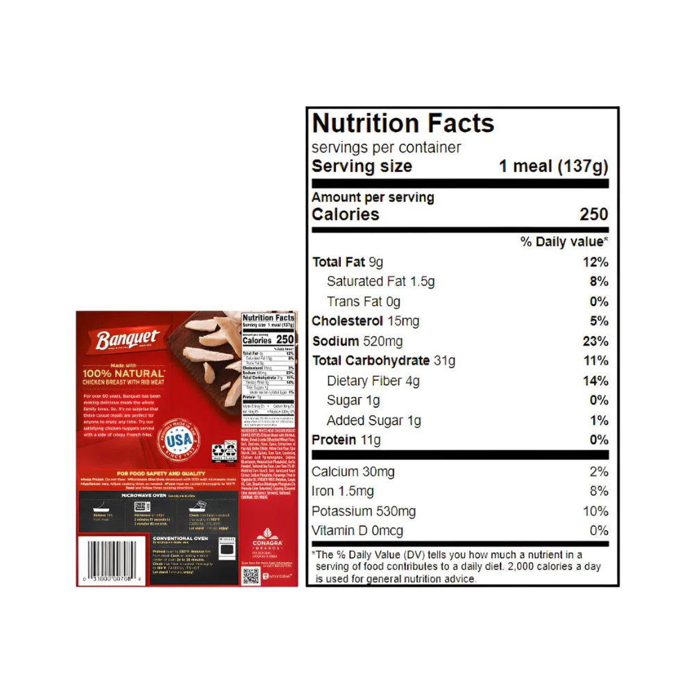 Banquet Chicken Nuggets And Fries 137g - Image 3