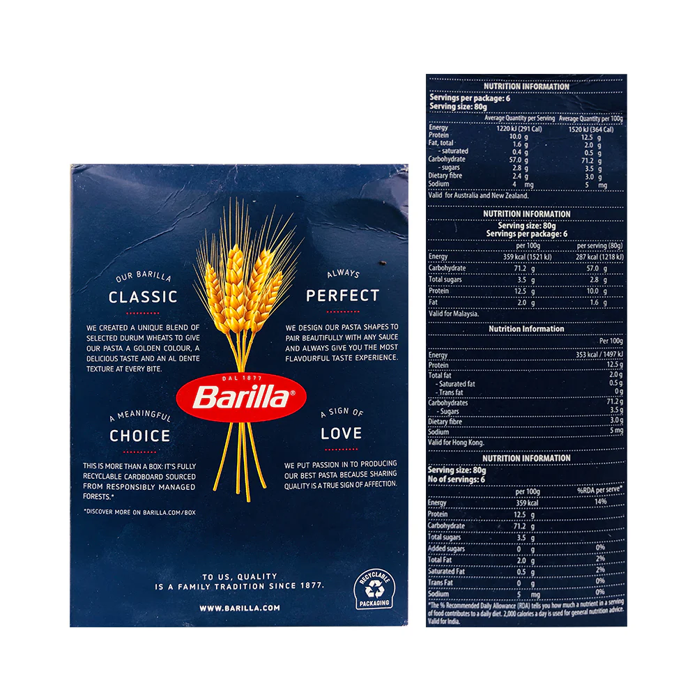 Barilla Fusilli No.98 Durum Wheat - Image 2