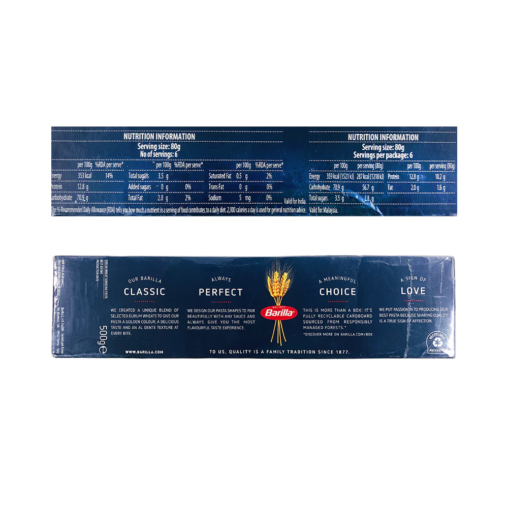 Barilla Liguinie Durum Wheat 500g - Image 2