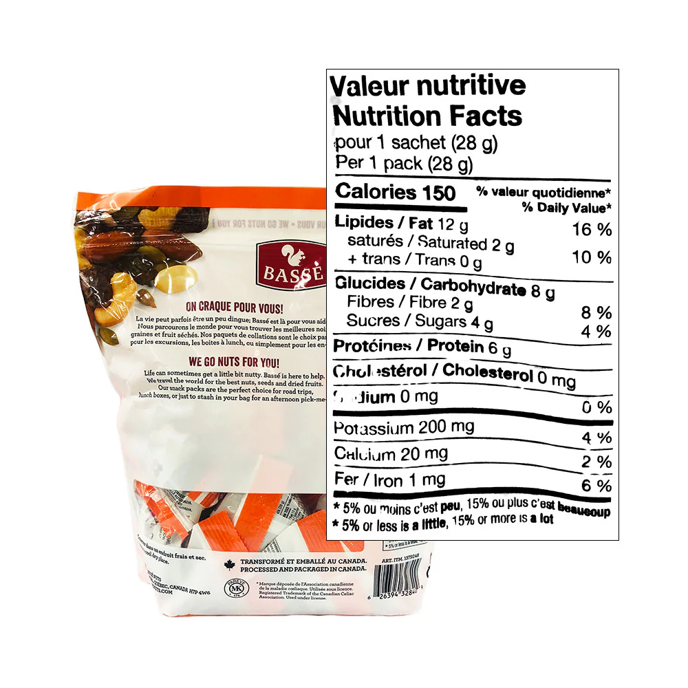 Basse Mountain Peak Mix Nuts 672g - Image 2
