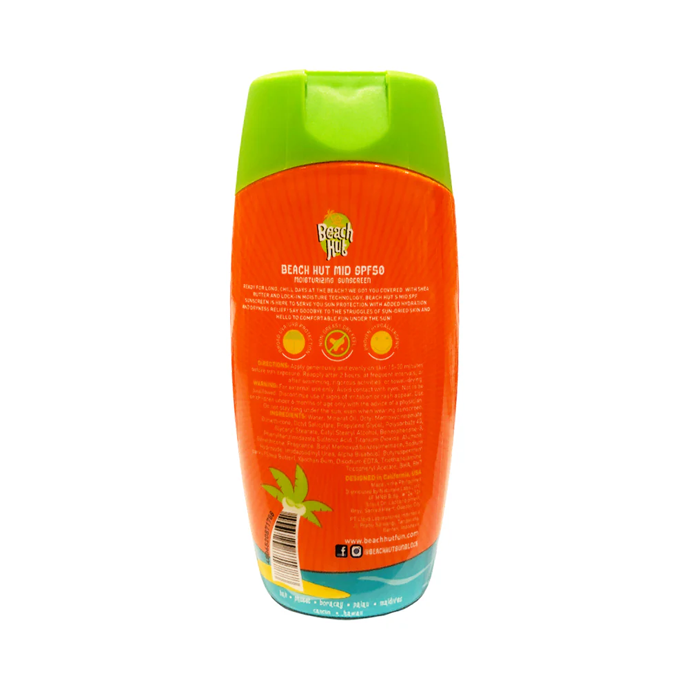 Beach Hut Mid SPF50 Moisturising Sunscreen 100ml - Image 3
