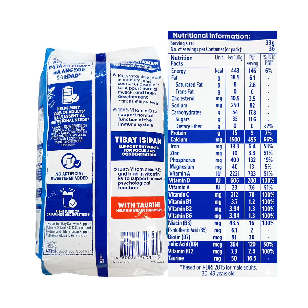 Bear Brand Adult Plus Powdered Milk 1200g - Image 2
