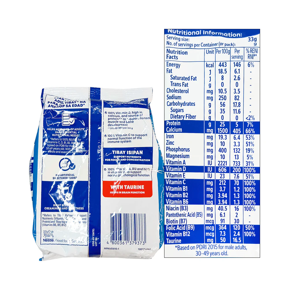 Bear Brand Adult Plus Powdered Milk 300g - Image 2