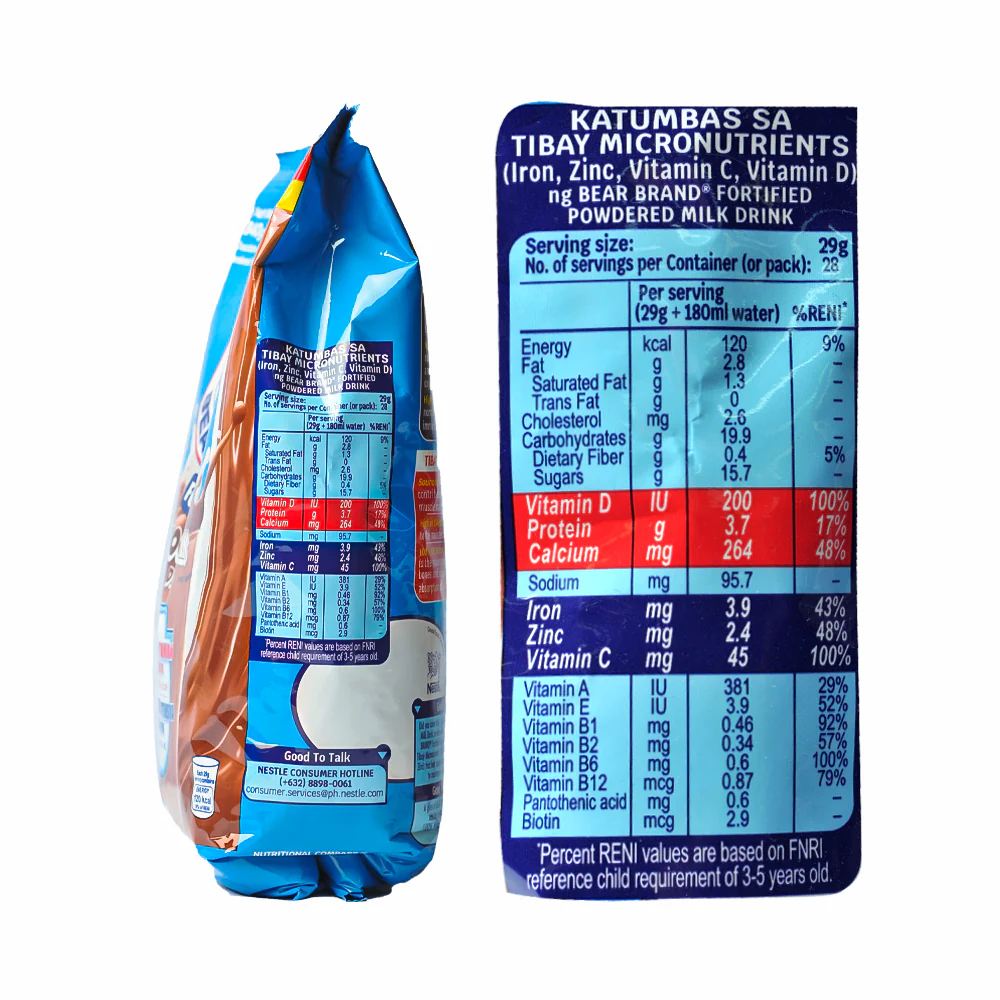 Bear Brand Fortified Chocolate Flavored Powdered Milk 840g - Image 3