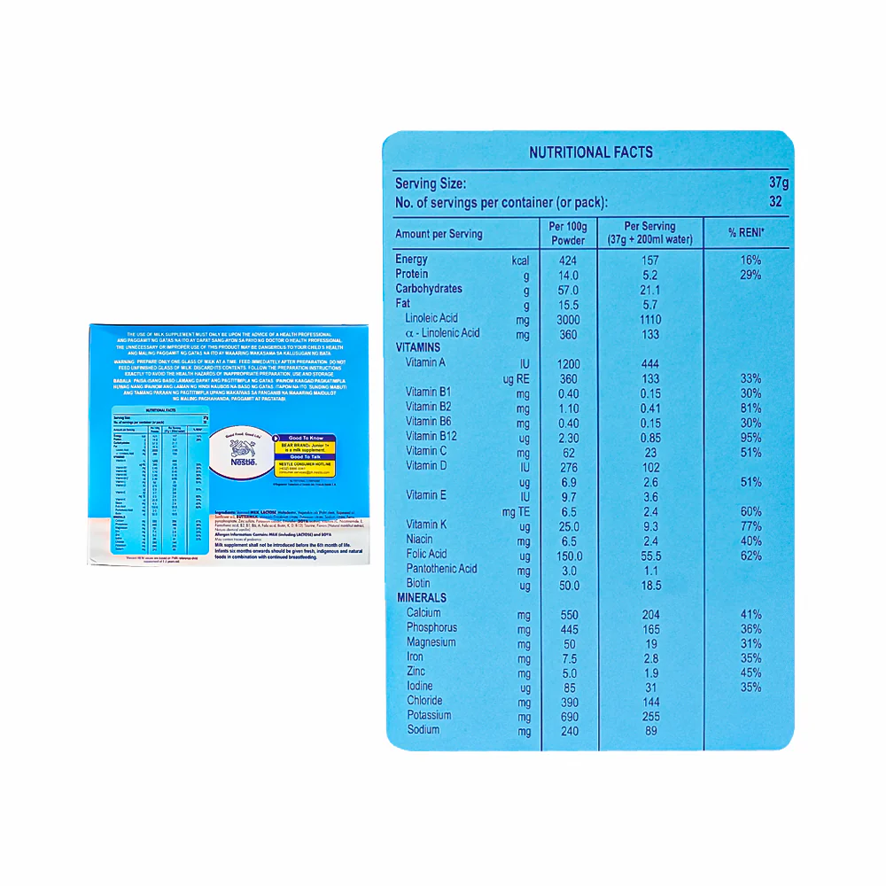 Bear Brand Junior Milk Supplement 1-3yrs Old 1.2kg - Image 3