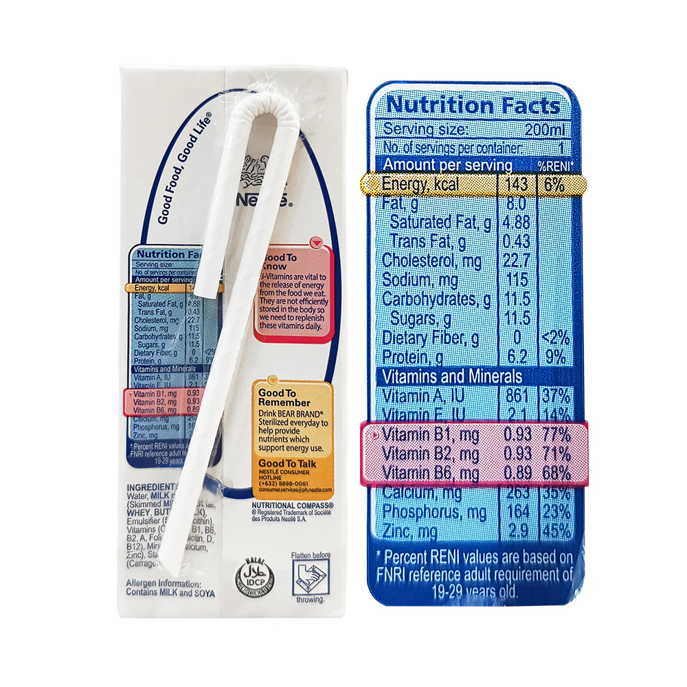 Bear Brand Sterilized Full Cream Milk 200ml - Image 2