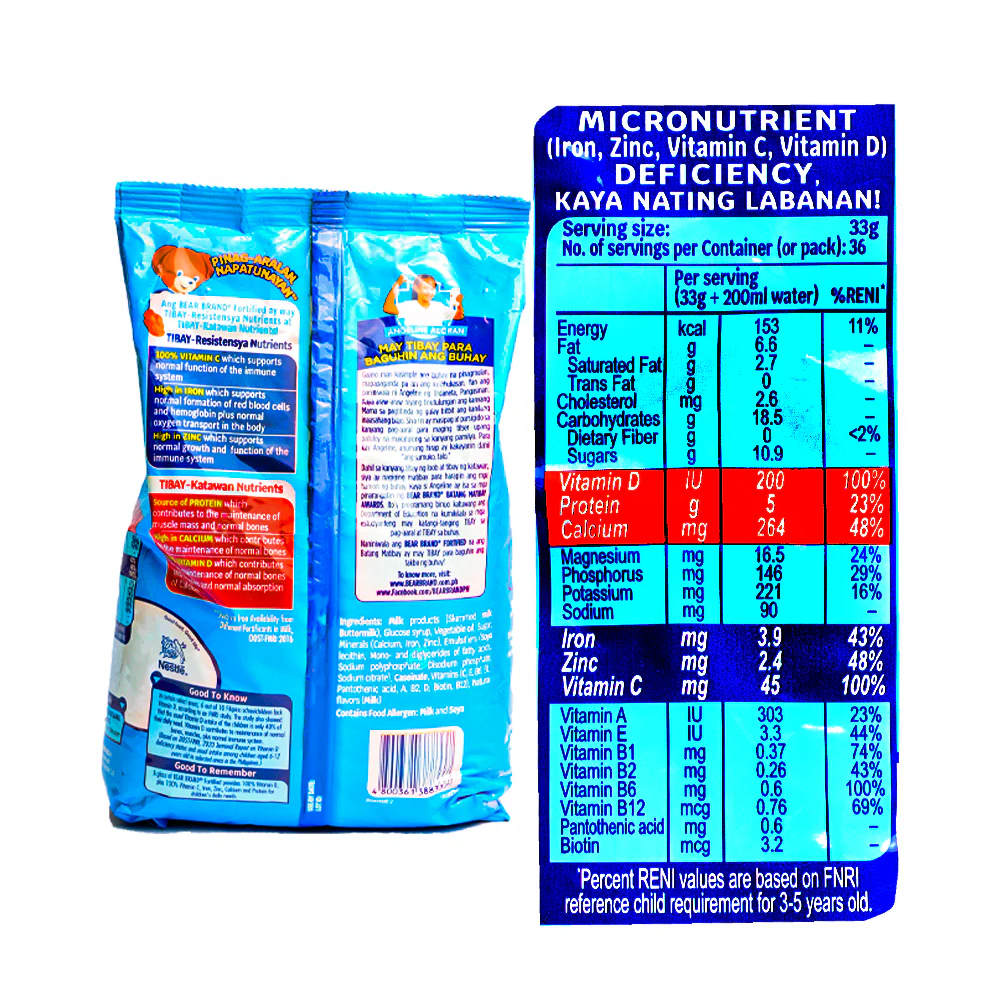 Bear Brand With Iron Powdered Milk 1210g - Image 3