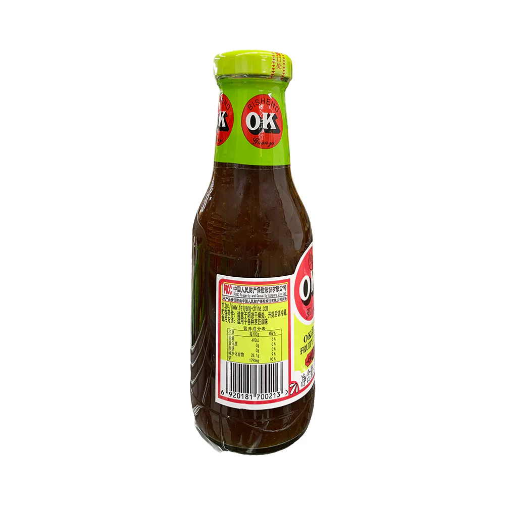 Bee Tin OK Fruity Sauce Bottle 335g - Image 2