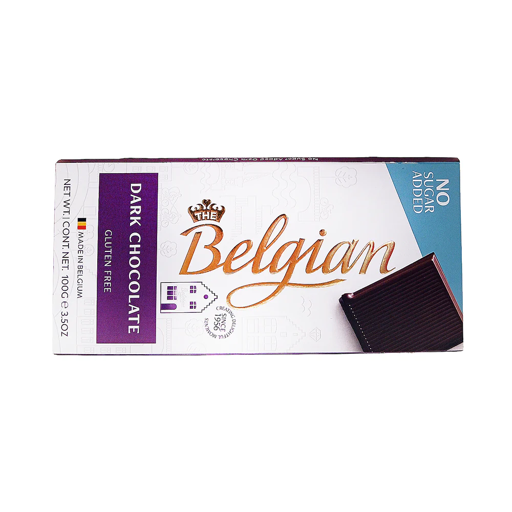 Belgian Chocolates No Sugar Added Dark Chocolate 100g - Image 2