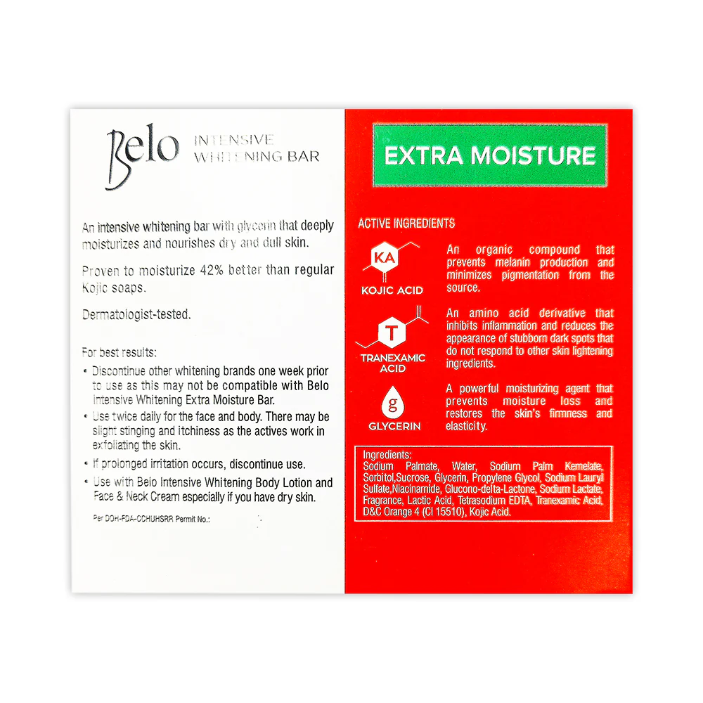 Belo Intensive Whitening Bar Extra Moisture 65g x 2's - Image 2