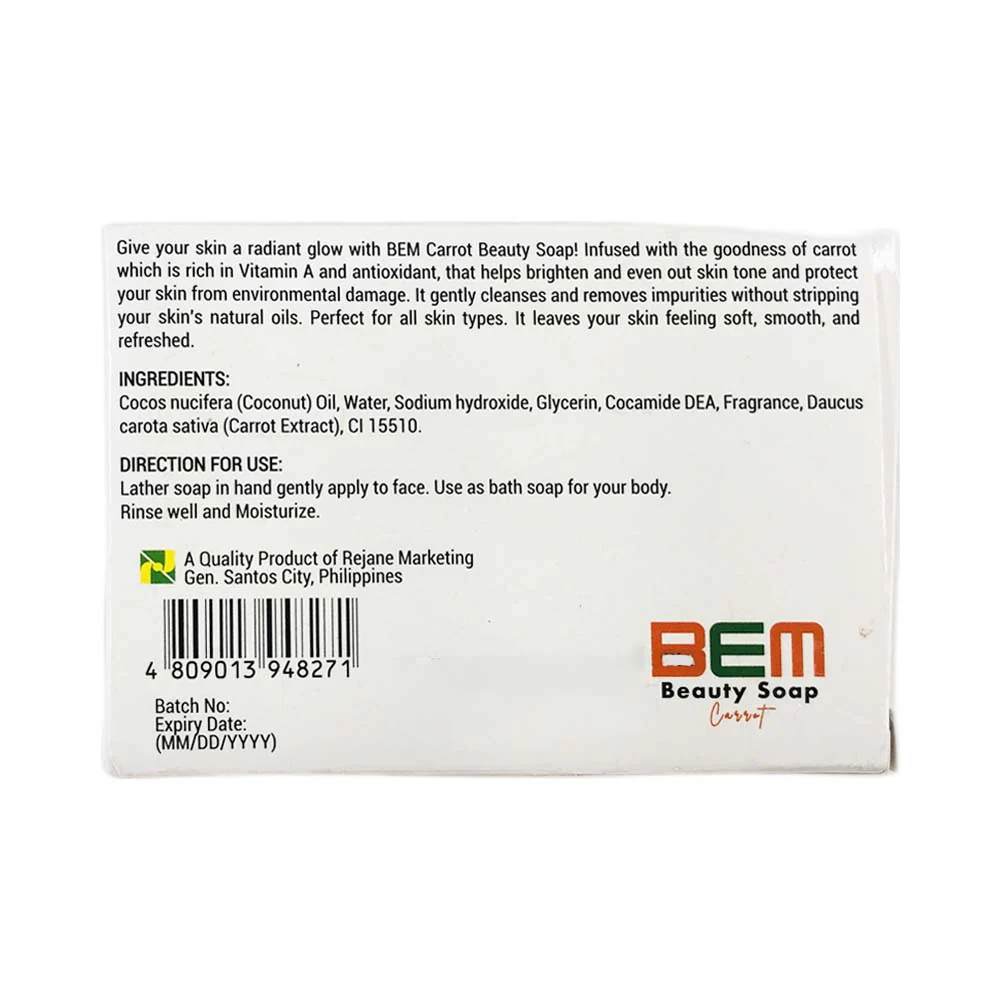 Bem Beauty Soap Carrot 135g - Image 2