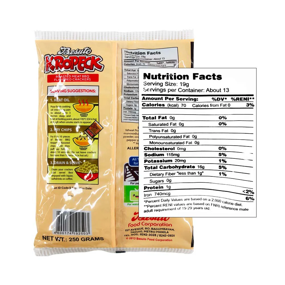 Besuto Kropeck Roasted Meat Barbecue Flavor 250g - Image 2