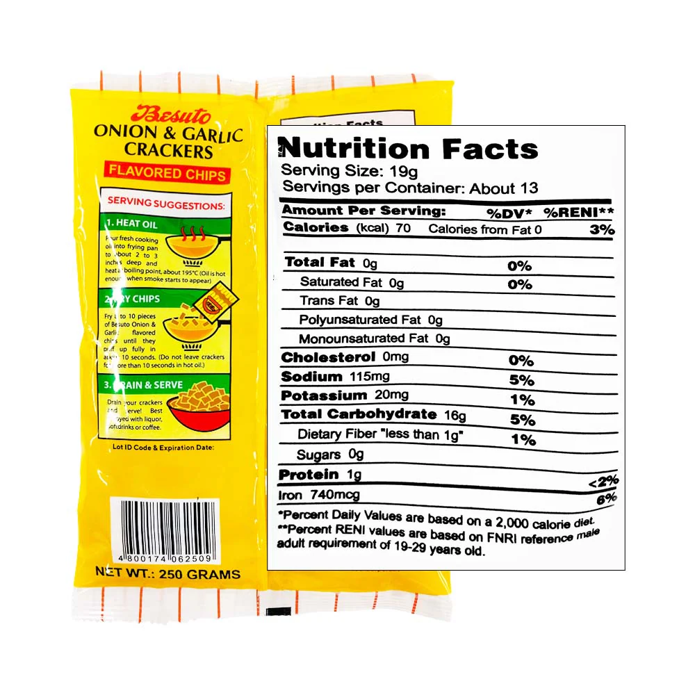 Besuto Prawn Cracker Onion Garlic 250g - Image 2
