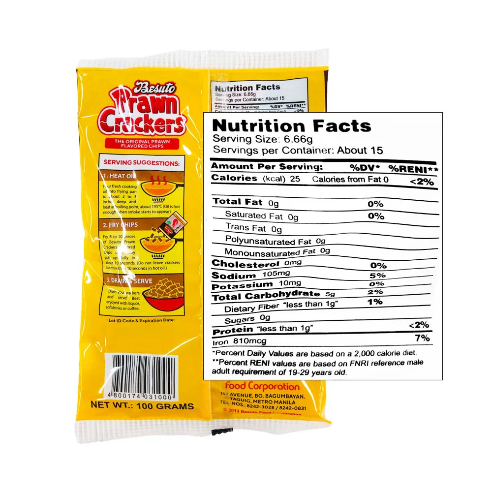 Besuto Prawn Cracker Original 100g - Image 2