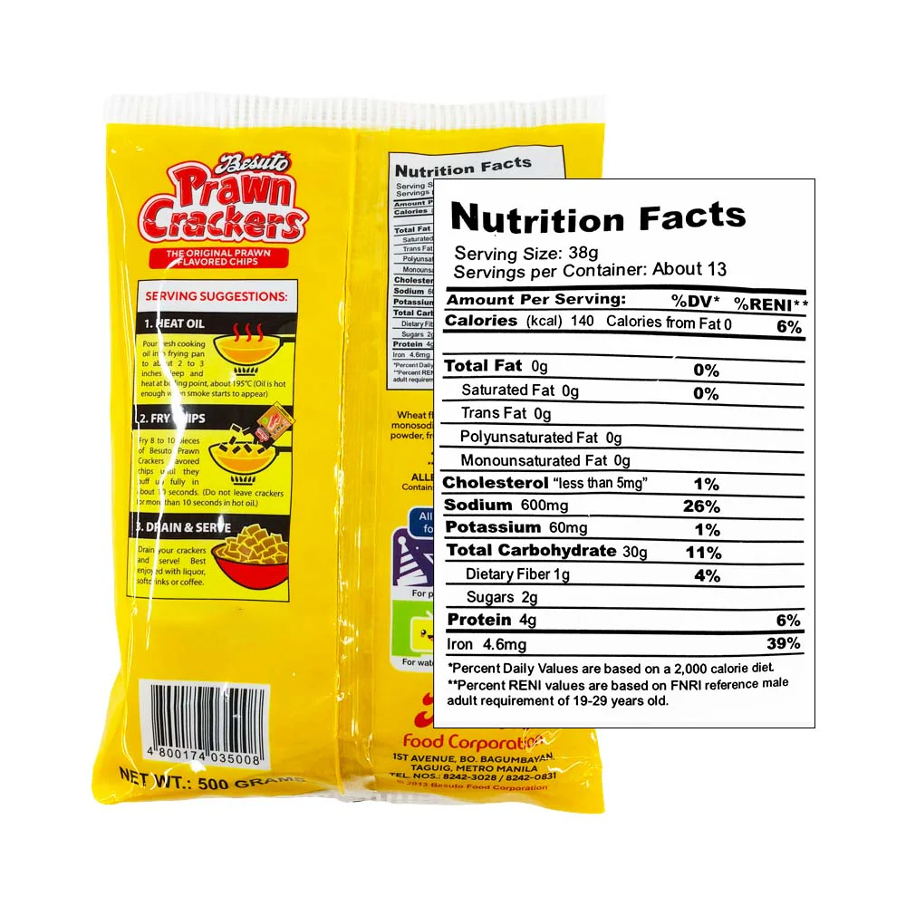 Besuto Prawn Cracker Original 500g - Image 2