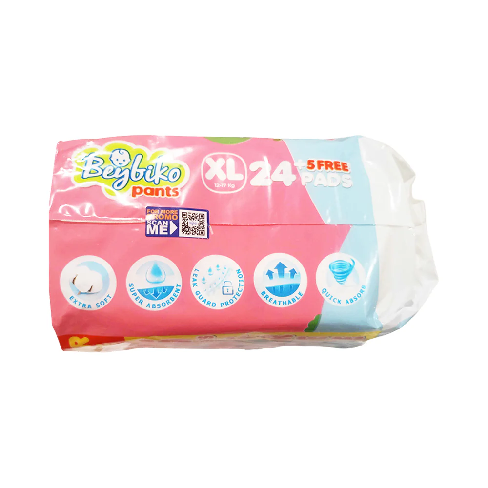 Beybiko Baby Diaper Pants Extra Large 24's + 5 Pads - Image 2