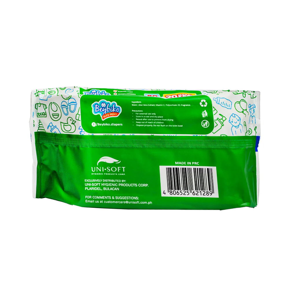 Beybiko Baby Wipes 80 Sheets + 20's - Image 2