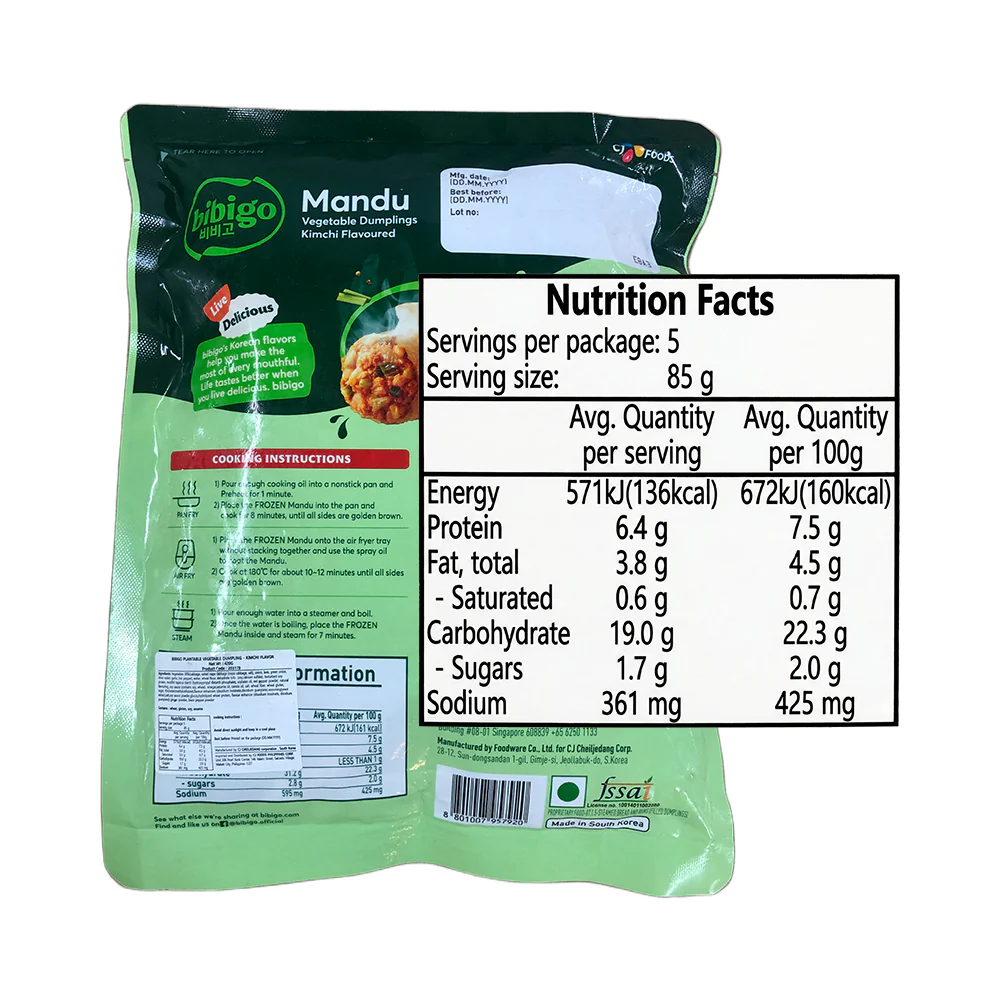 Bibigo Mandu Vegetable Dumplings 420g - Image 4