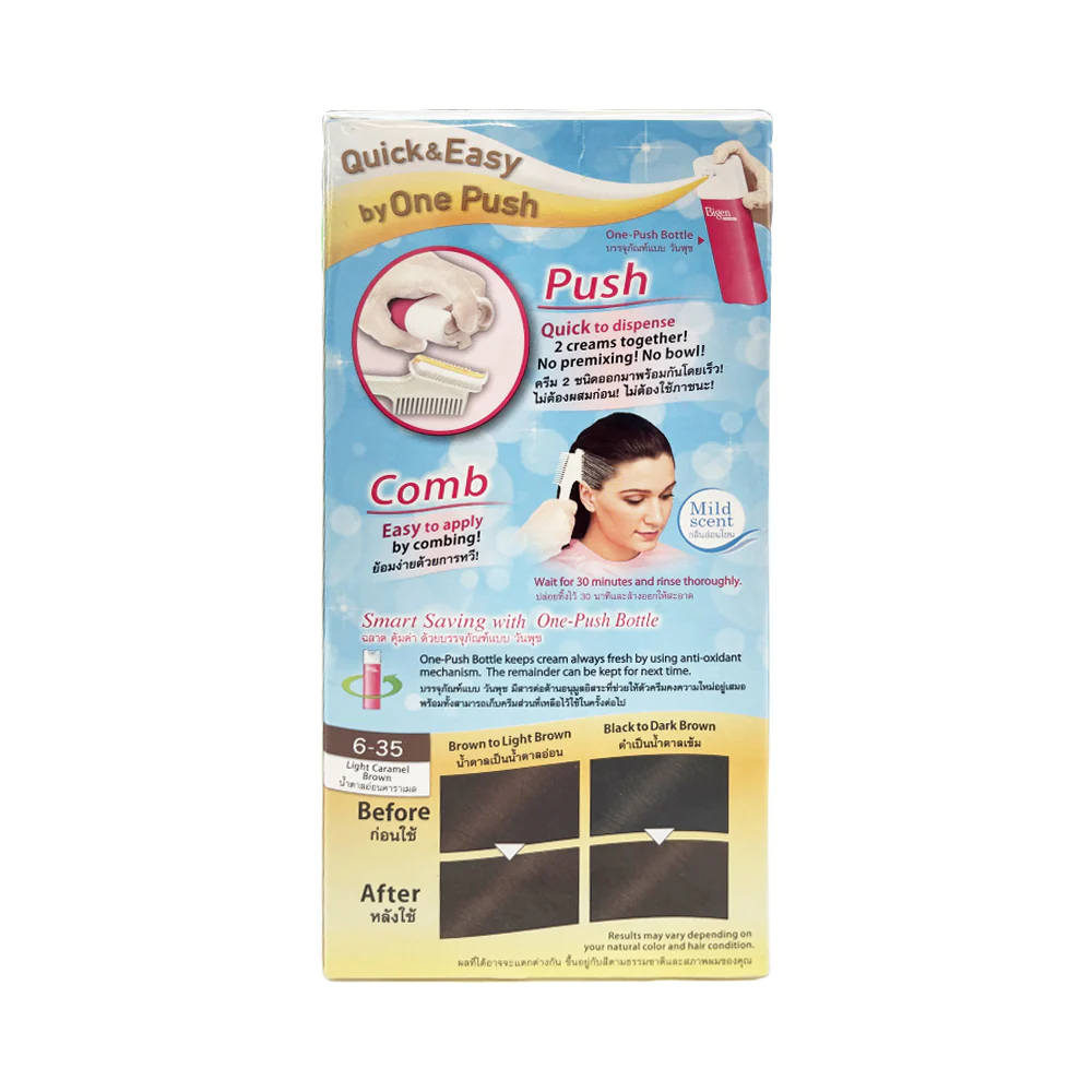Bigen Hair Color One Push Light Caramel Brown - Image 2