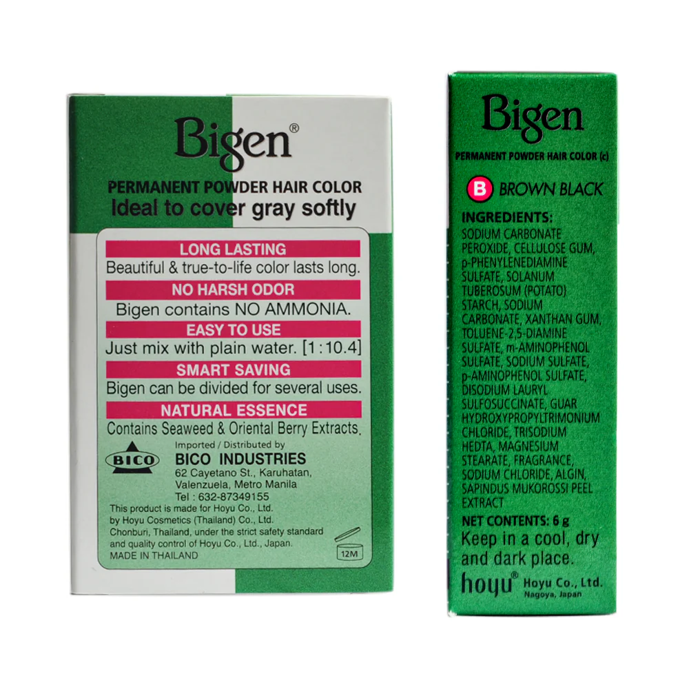 Bigen Powder Hair Dye Brown Black 6g - Image 2