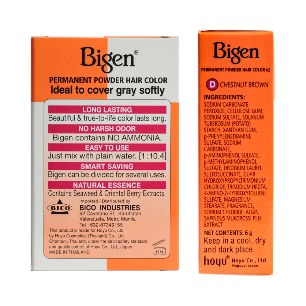 Bigen Powder Hair Dye Chesnut Brown 6g - Image 2