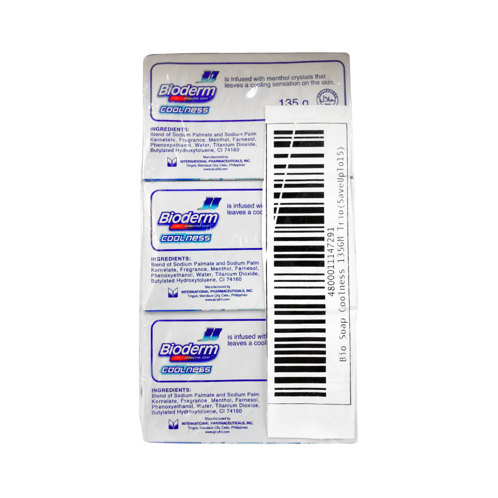 Bioderm Germicidal Soap Coolness 135g x 3’s - Image 2