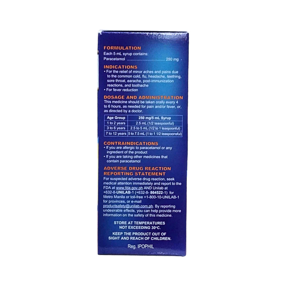 Biogesic 250mg/5ml Syrup Orange 60ml - Image 3