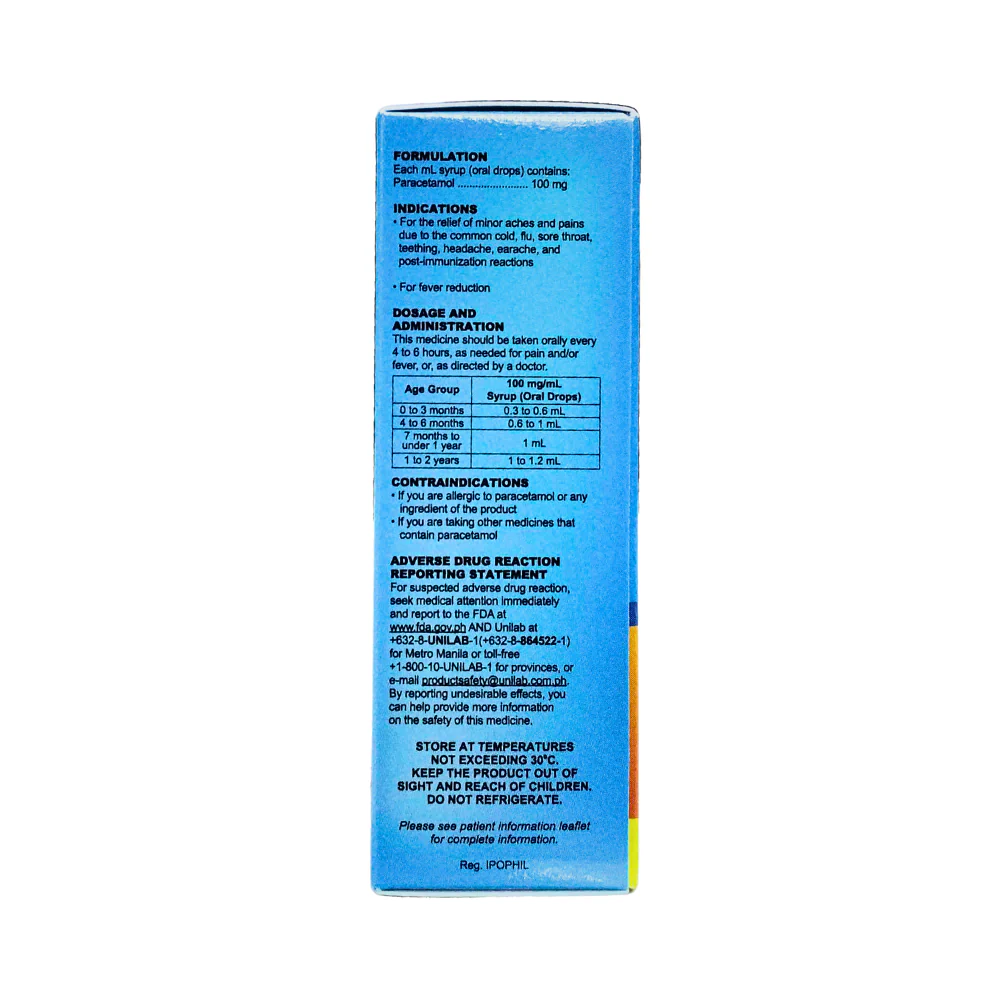 Biogesic Paracetamol 100mg/ml Orange Syrup Oral Drops 15ml - Image 3