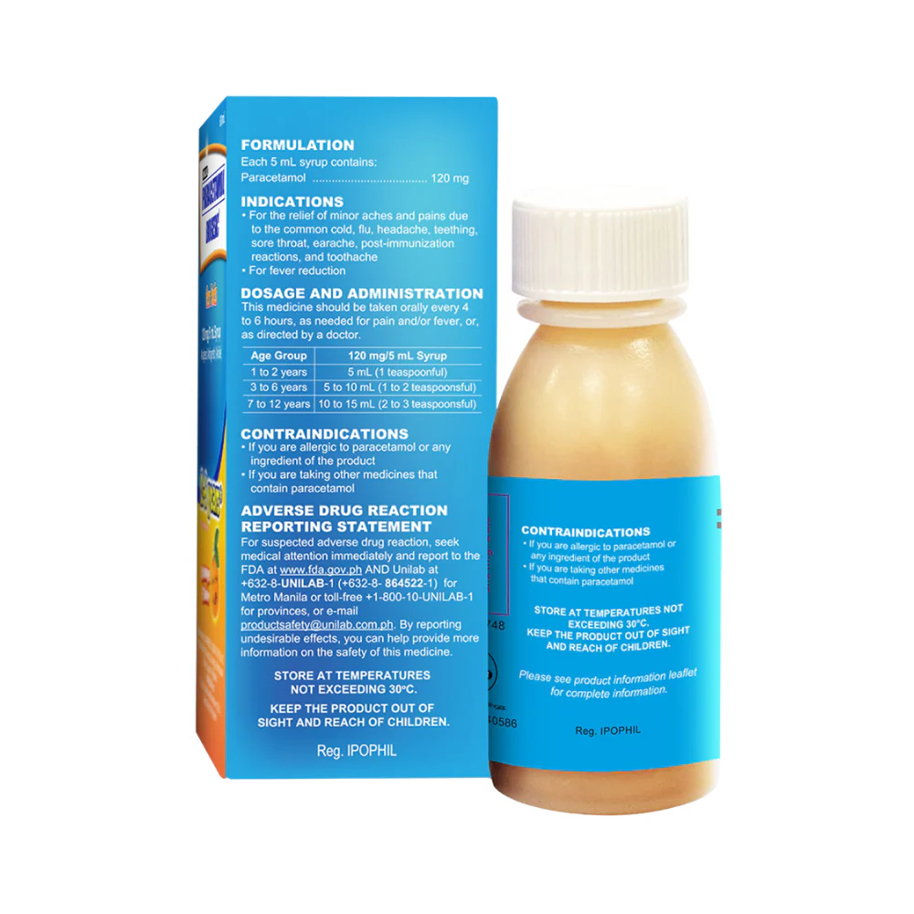 Biogesic Paracetamol 120mg/5ml Orange Syrup 60ml - Image 3