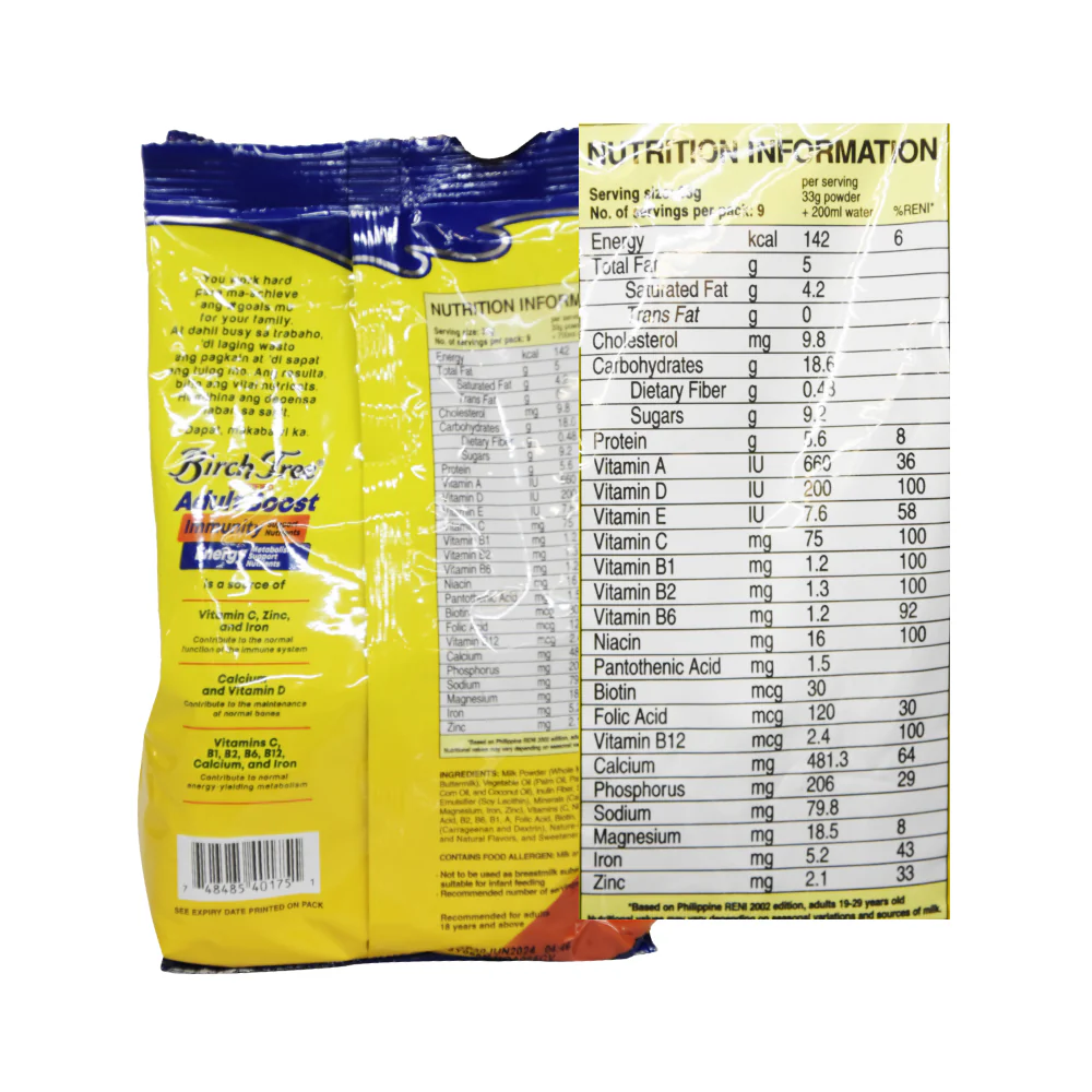 Birch Tree Fortified Adult Boost Powdered Milk Drink 300g - Image 2