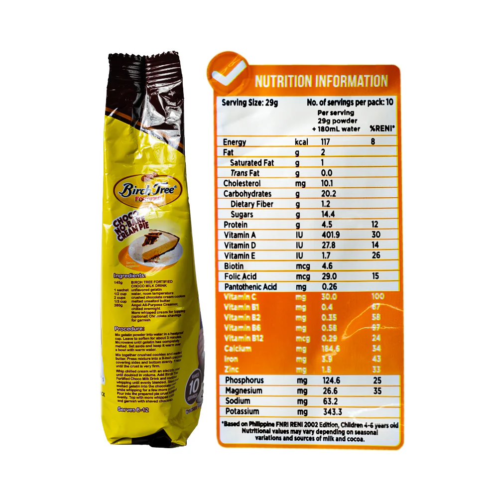 Birch Tree Fortified Powdered Chocolate Milk Drink 290g - Image 3