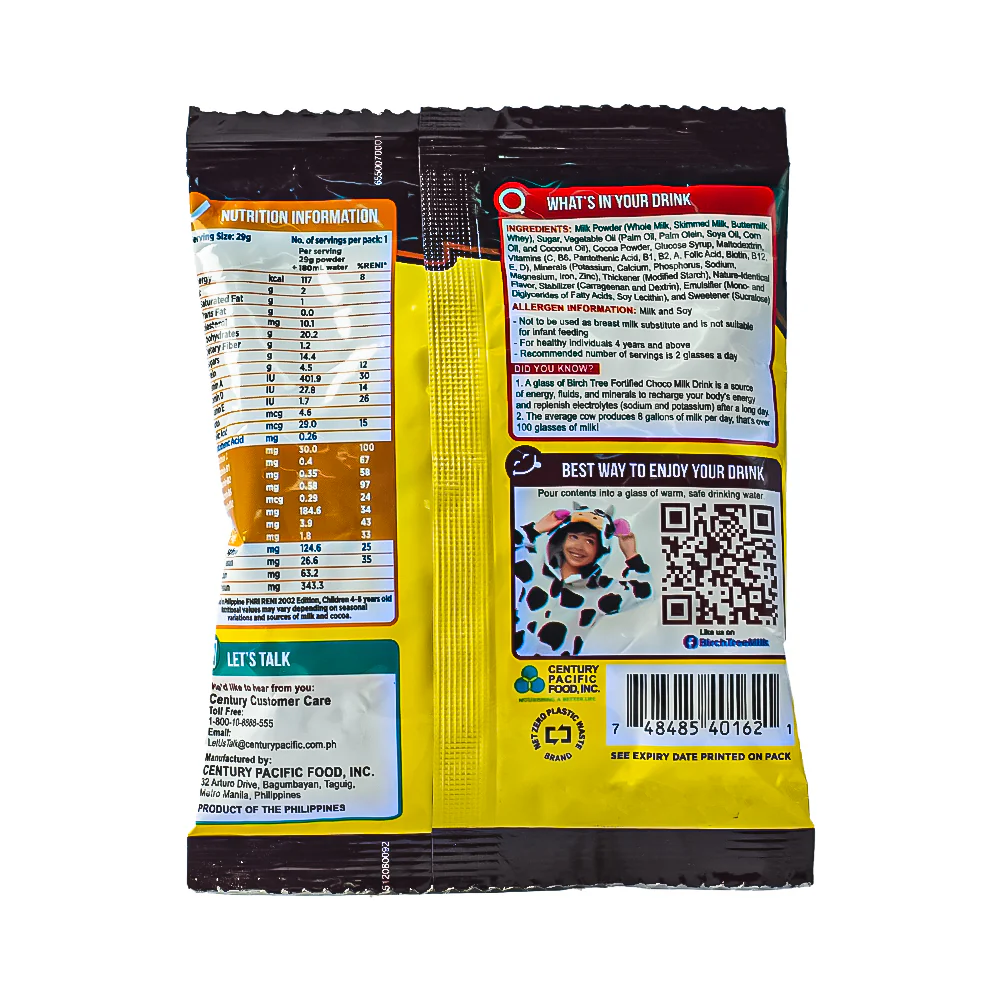 Birch Tree Fortified Powdered Chocolate Milk Drink 29g - Image 2