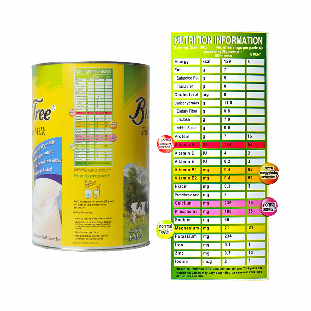 Birch Tree Full Cream Milk Powder 1800g - Image 3