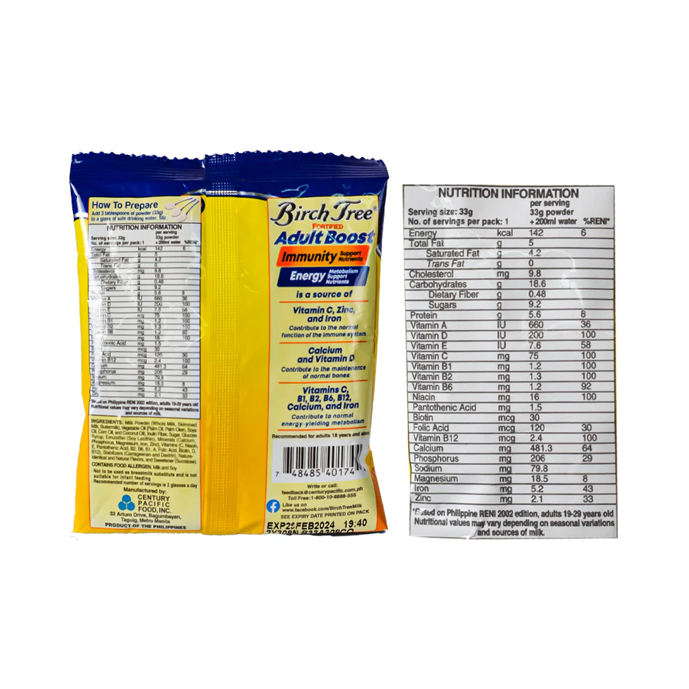 Birch Tree Adult Boost Powdered Milk Drink 33g - Image 3