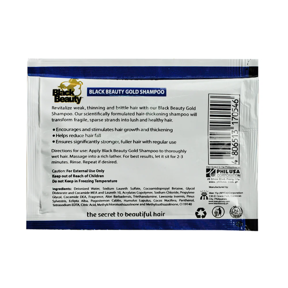 Black Beauty Gold Shampoo 10ml x 12's - Image 2