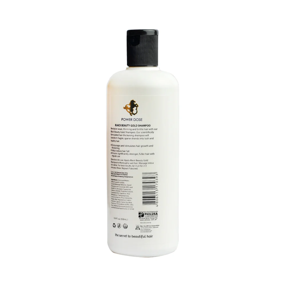 Black Beauty Gold Shampoo 500ml - Image 2
