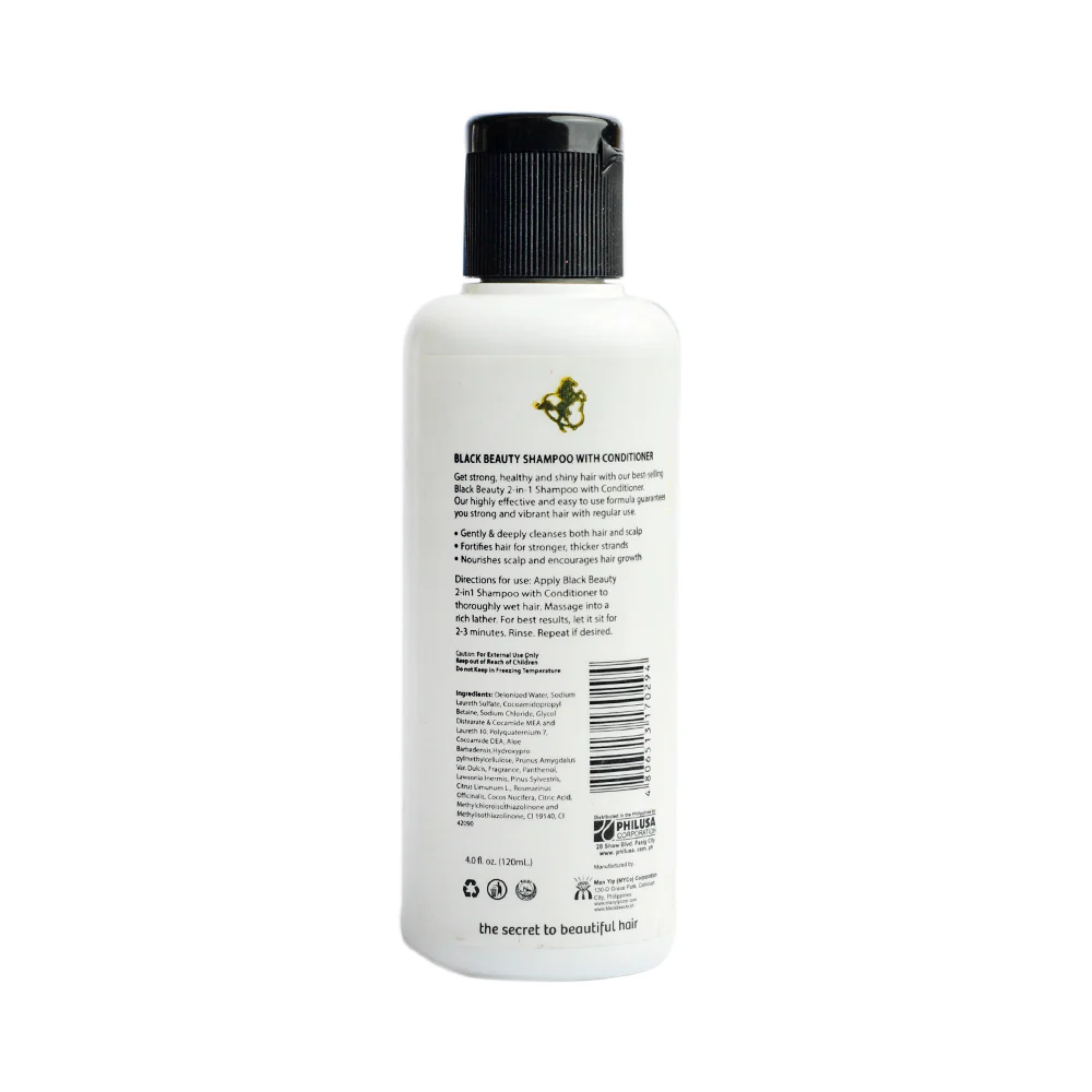 Black Beauty Shampoo With Conditioner 120ml - Image 2