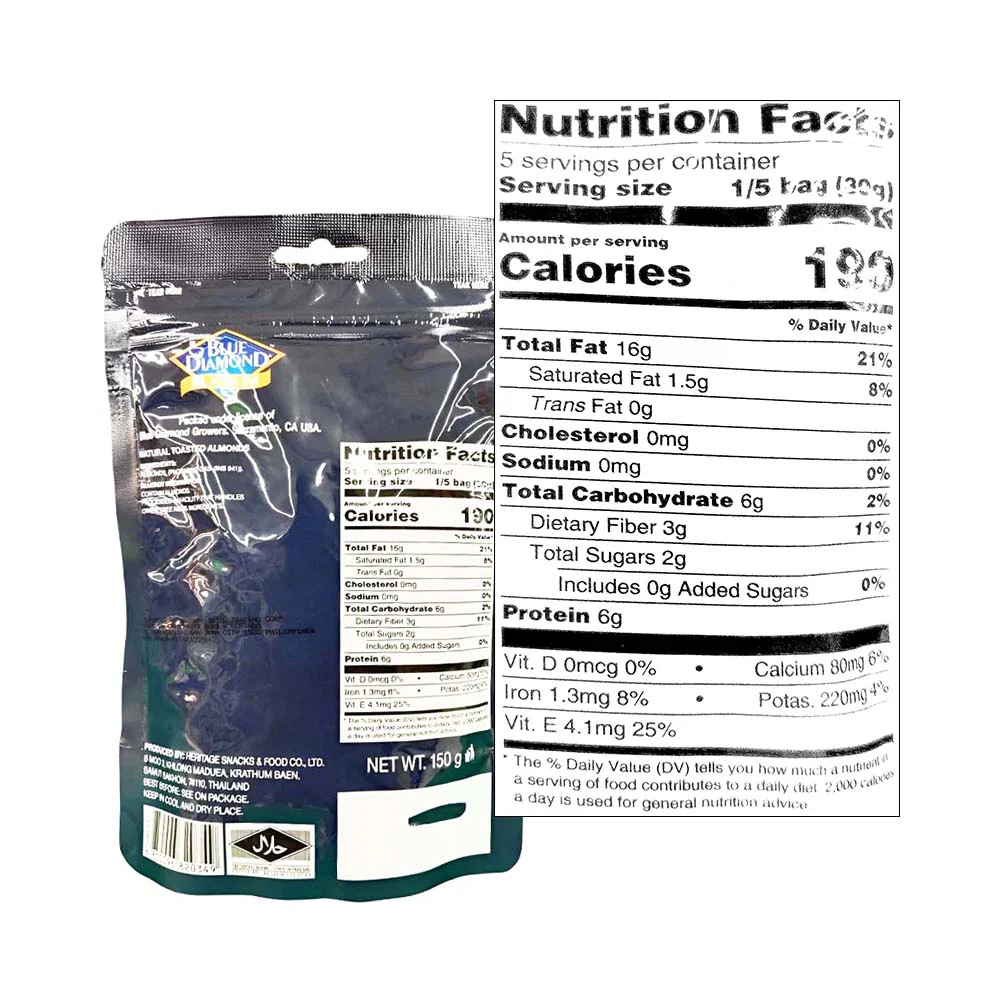 Blue Diamond Almonds Natural Toasted 150g - Image 2