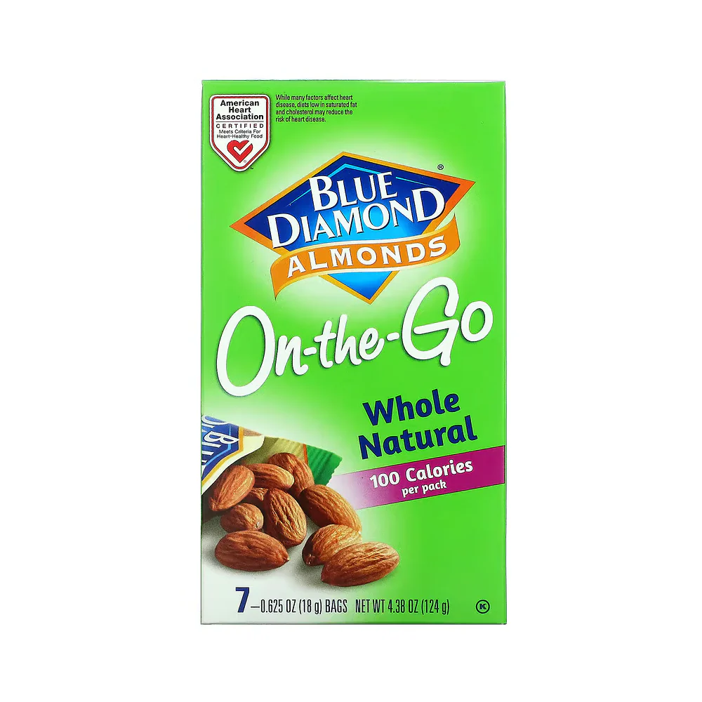 Blue Diamond Almonds On-The-Go Whole Natural 124g (4.38oz) - Image 2