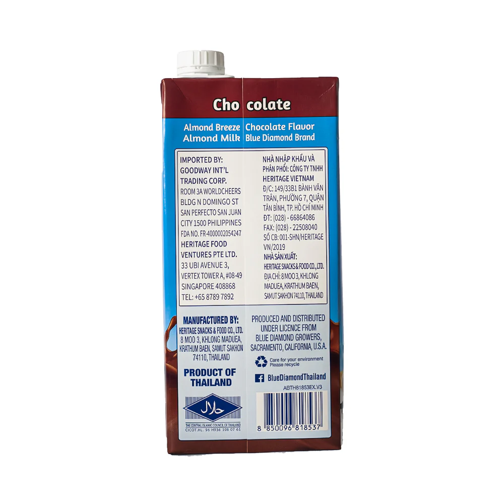 Blue Diamond Almond Breeze Chocolate 946ml (32oz) - Image 2
