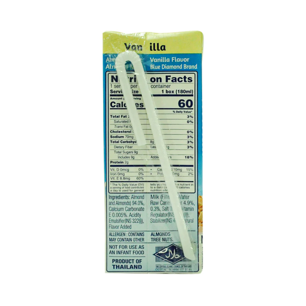 Blue Diamond Breeze Almond Milk Vanilla 180ml - Image 2