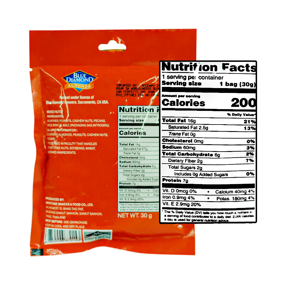 Blue Diamond Nuts Mixed Nuts 30g - Image 2