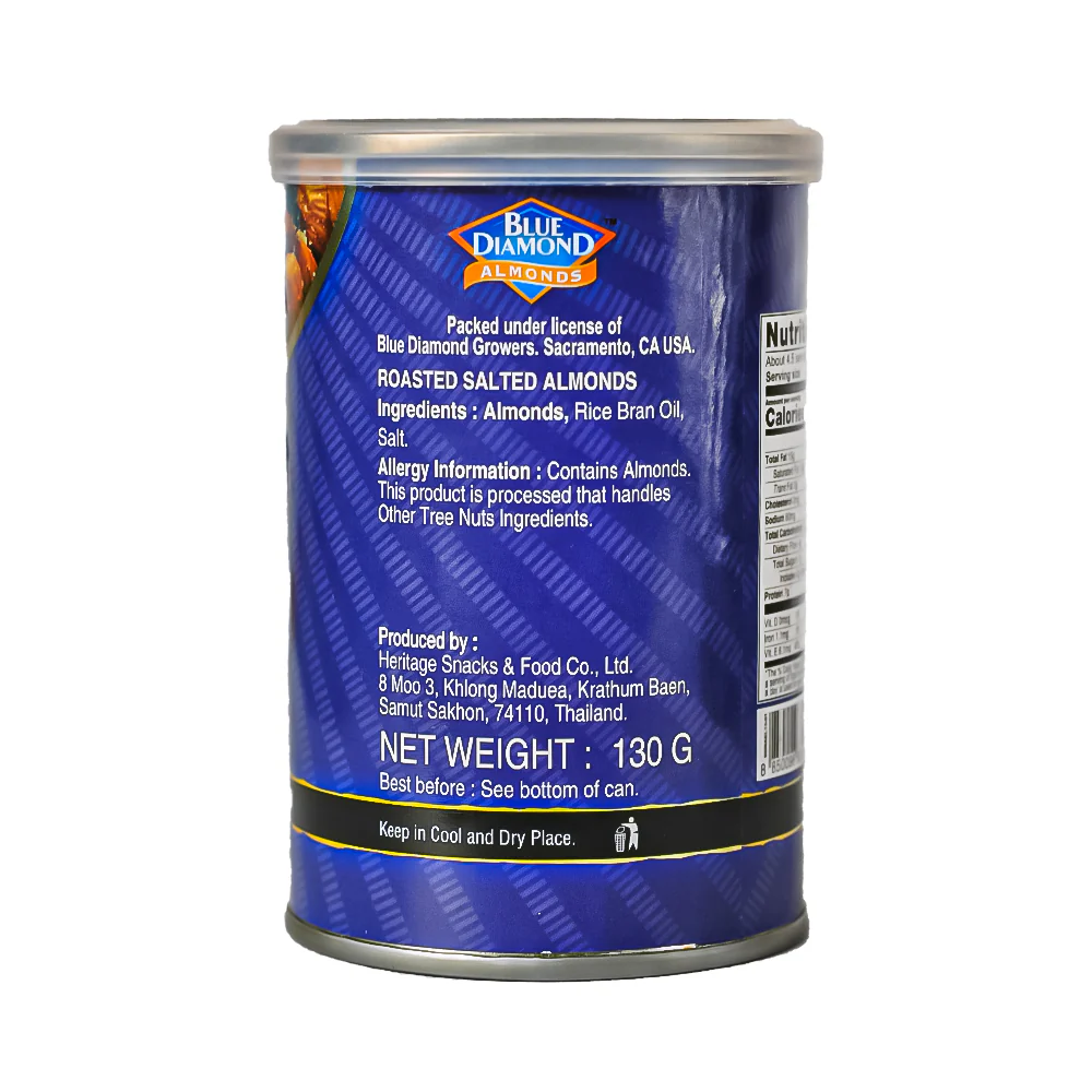 Blue Diamond Nuts Roasted Almond Salted 130g - Image 2