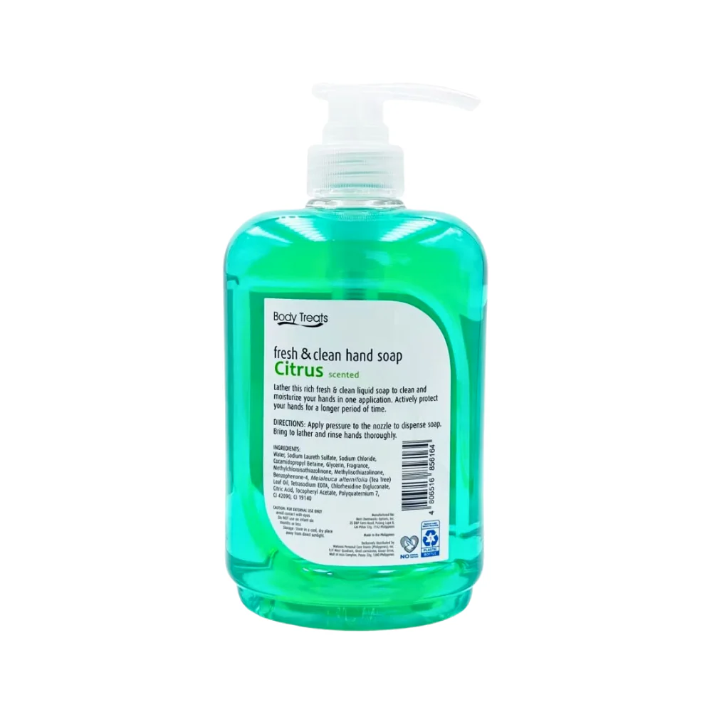 Body Treats Citrus Hand Soap 750ml - Image 3