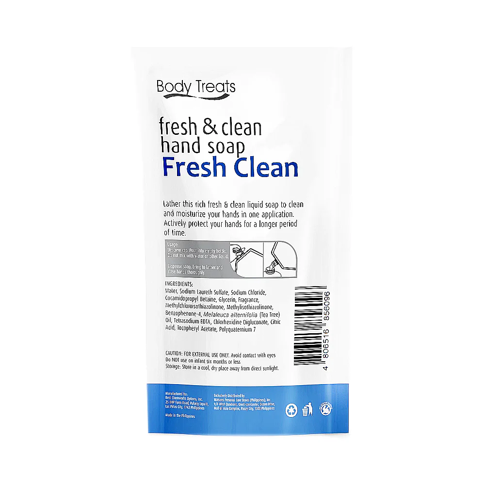 Body Treats Fresh And Clean Hand Soap Fresh Clean Scented Refill 1000ml - Image 3