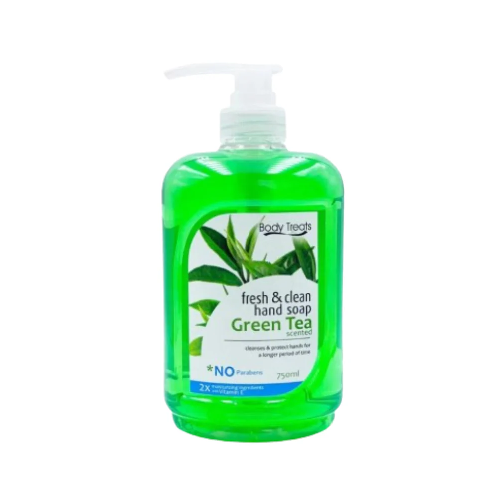 Body Treats Green Tea Hand Soap 750ml - Image 2
