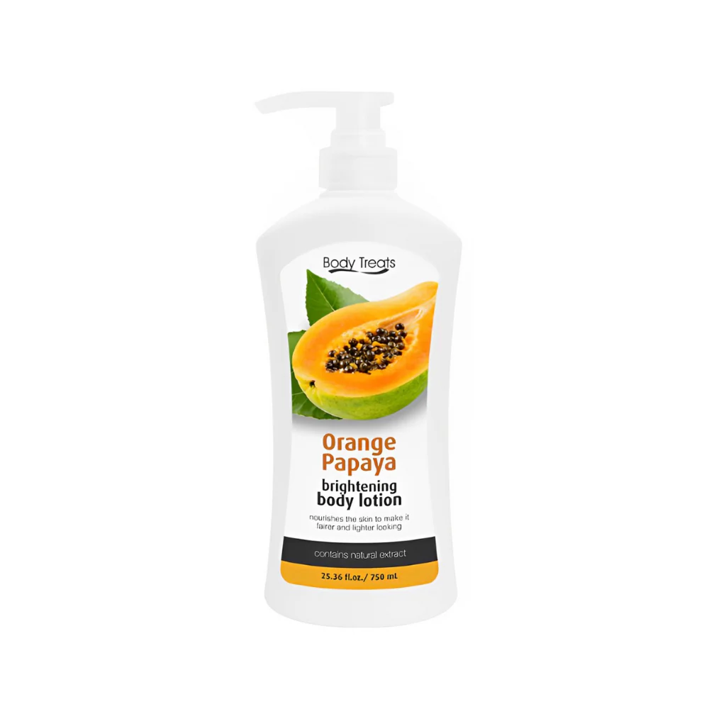 Body Treats Orange Papaya Brightening Body Lotion 750ml - Image 2
