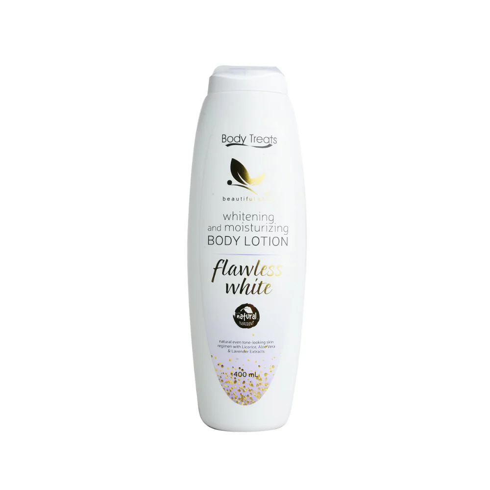 Body Treats Whitening And Moisturizing Body Lotion Flawless White 400ml - Image 2