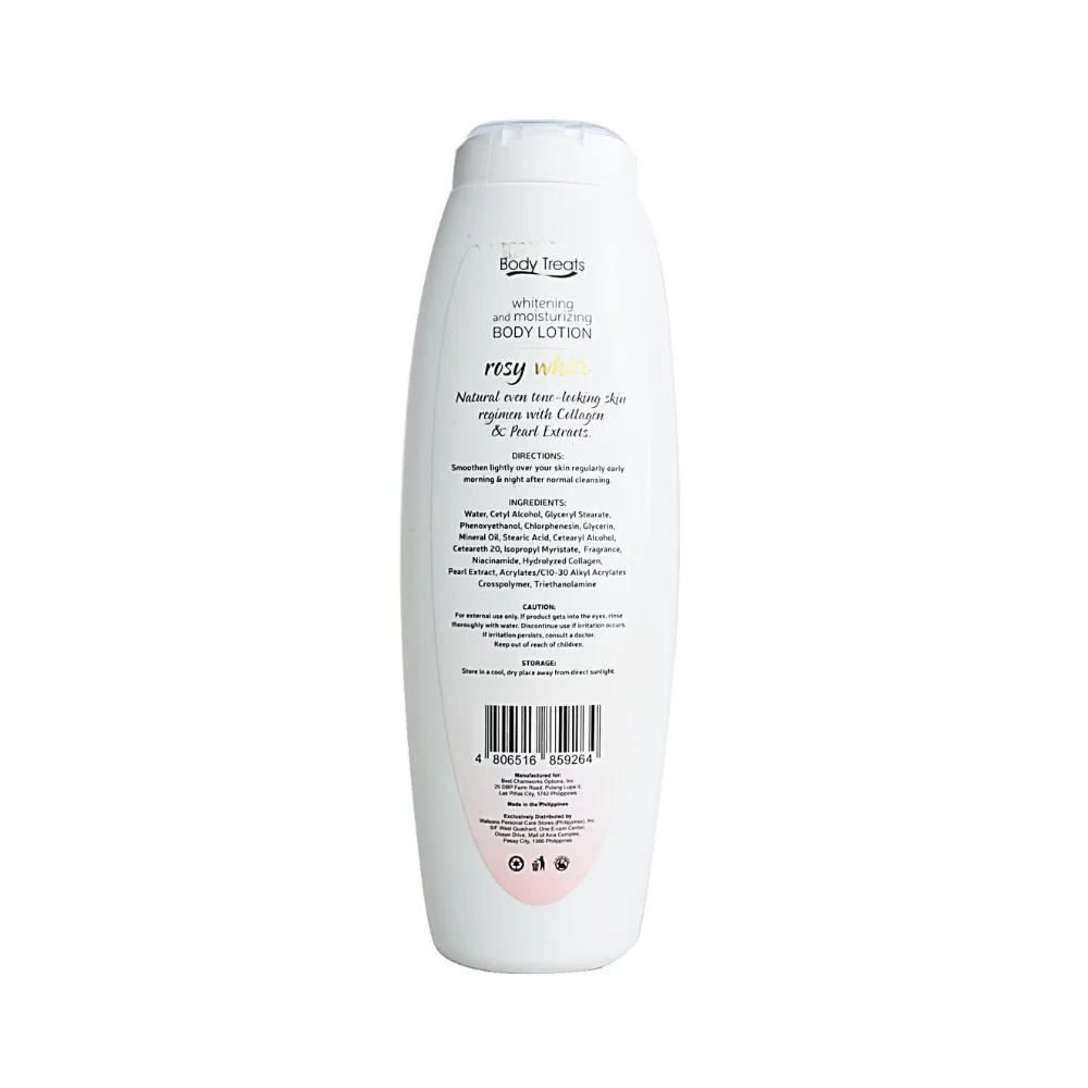 Body Treats Whitening And Moisturizing Body Lotion Rosy White 400ml - Image 3