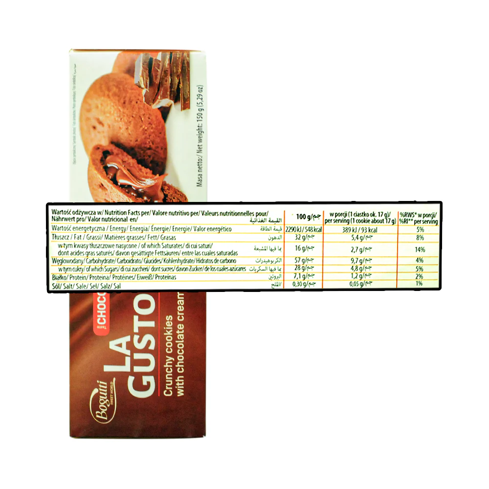 Bogutti La Gustosa Cookies With Chocolate Cream Italian Style 150g - Image 2